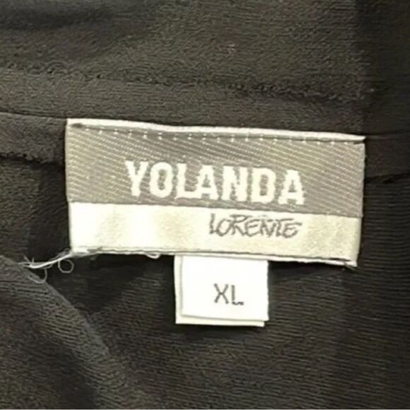 Vintage Yolanda Lorente Formal Sleeveless Maxi Long Dress XL Black Lettace Hem - Picture 7 of 7